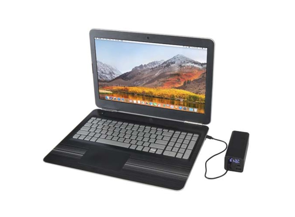 Power bank in alluminio riciclato certificato RCS da 20.000 mAh e 70 W Acamar FullGadgets.com