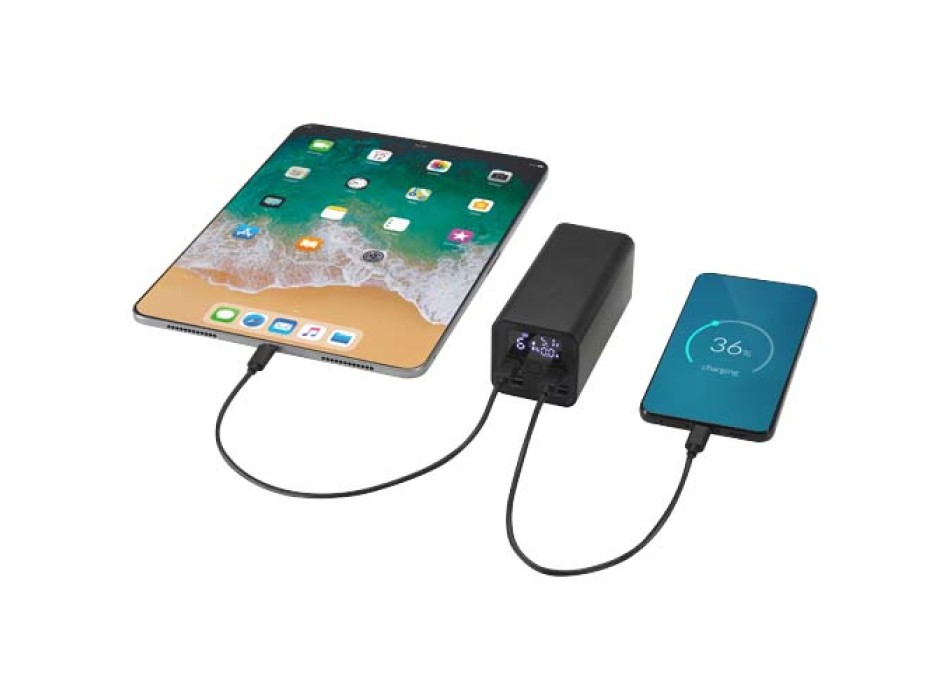 Power bank in alluminio riciclato certificato RCS da 20.000 mAh e 70 W Acamar FullGadgets.com