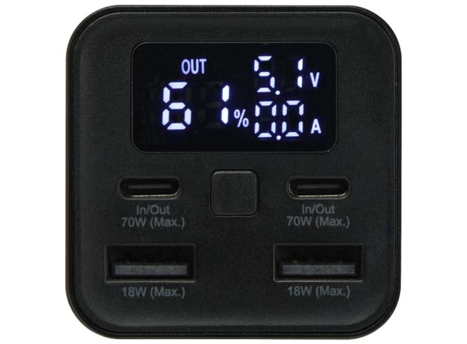 Power bank in alluminio riciclato certificato RCS da 20.000 mAh e 70 W Acamar FullGadgets.com