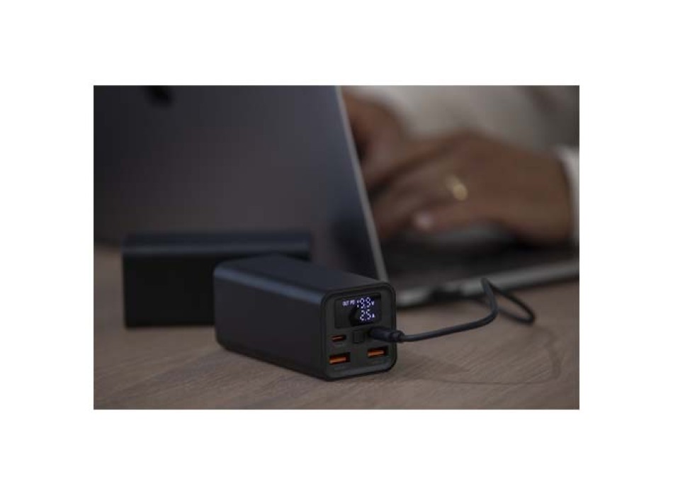 Power bank in alluminio riciclato certificato RCS da 20.000 mAh e 70 W Acamar FullGadgets.com