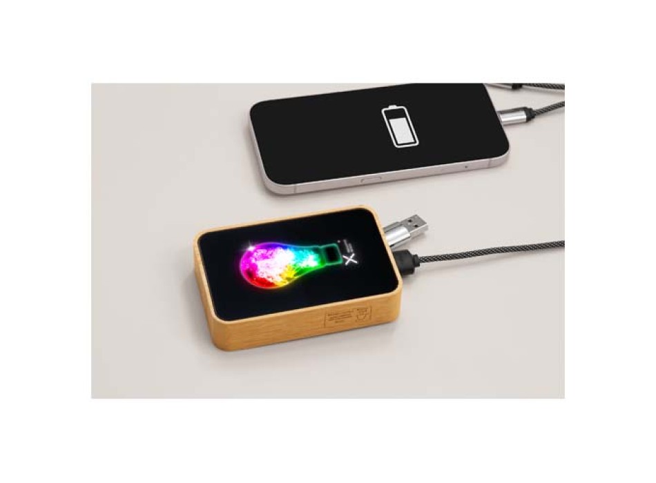 Power bank in bamboo 10.000 mAh MagSafe SCX.design P27 FullGadgets.com