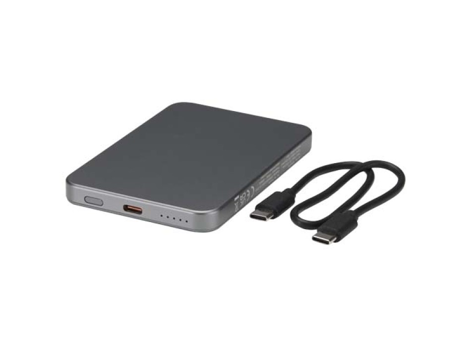 Power bank magnetico da 5000 mAh in alluminio riciclato RCS Avis  FullGadgets.com