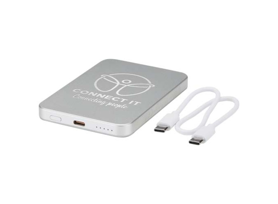 Power bank magnetico da 5000 mAh in alluminio riciclato RCS Avis  FullGadgets.com