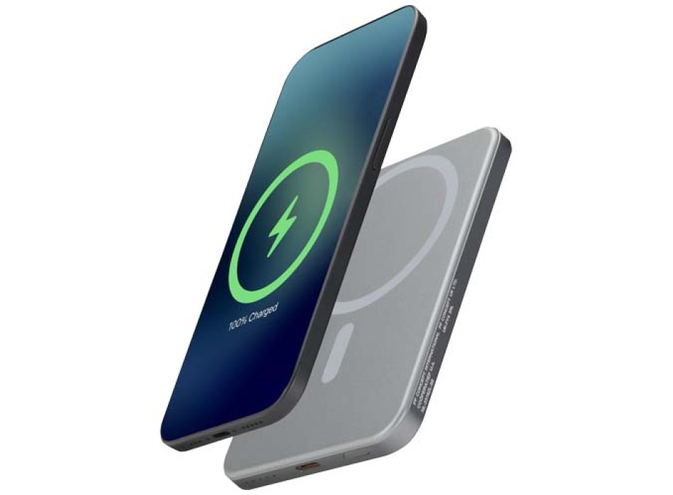 Power bank magnetico da 5000 mAh in alluminio riciclato RCS Avis  FullGadgets.com
