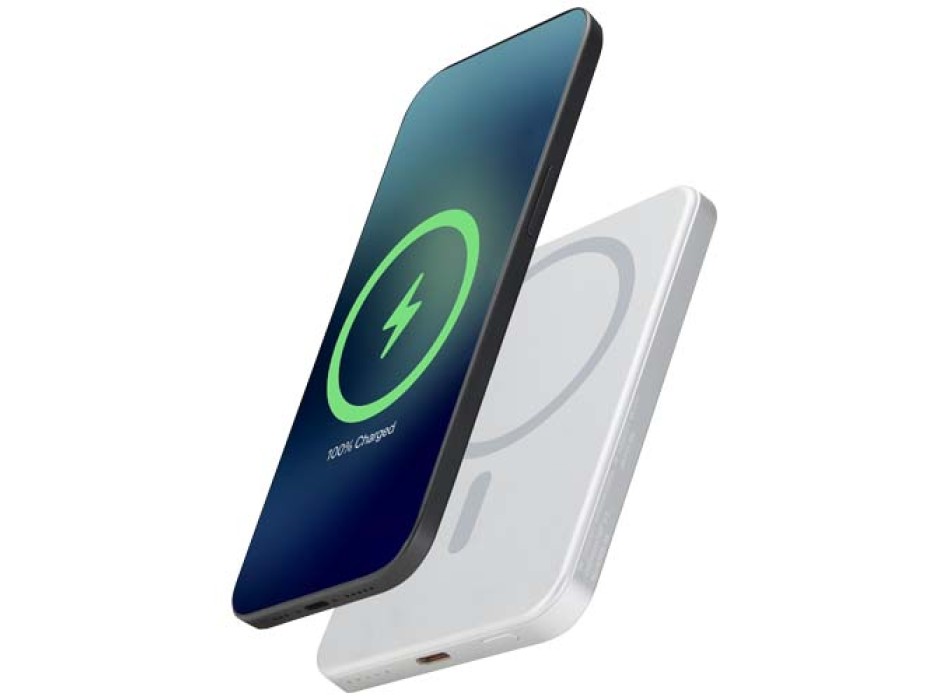 Power bank magnetico da 5000 mAh in alluminio riciclato RCS Avis  FullGadgets.com