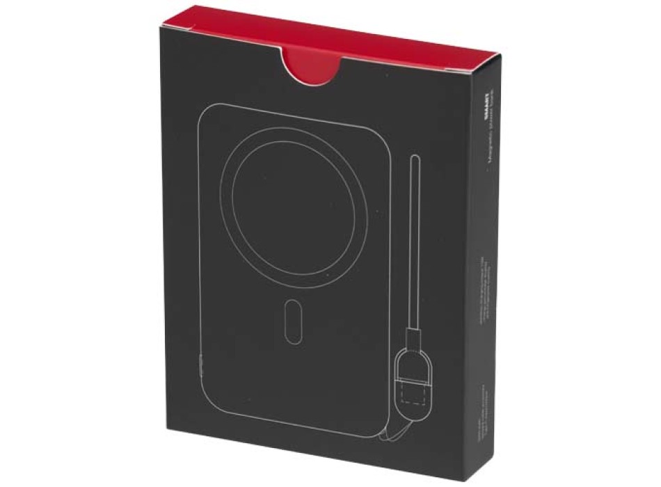 Power bank magnetico da 5000 mAh in plastica riciclata con lanyard SMART FullGadgets.com