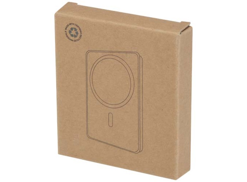 Power bank magnetico wireless da 5.000 mAh e 15 W con 20 W PD in plastica riciclata Acrab FullGadgets.com