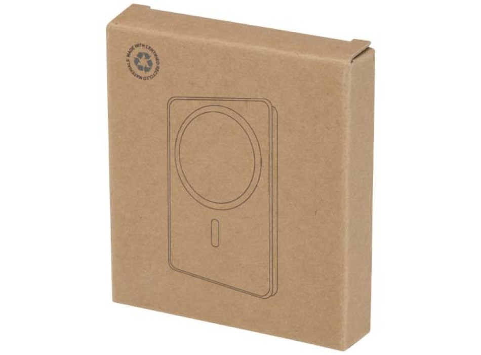 Power bank magnetico wireless da 5.000 mAh e 15 W con 20 W PD in plastica riciclata Acrab FullGadgets.com