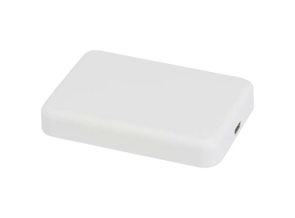 Power bank magnetico wireless da 5.000 mAh e 15 W con 20 W PD in plastica riciclata Acrab FullGadgets.com