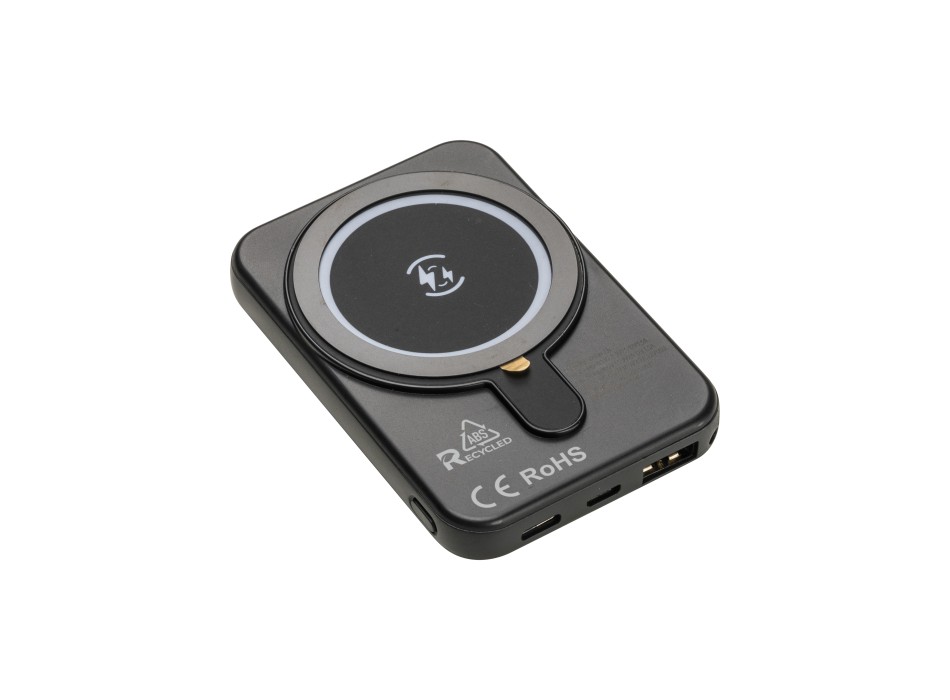 Power bank MagSafe R-ABS 5000 mAh, output wireless 15W con sticker magnetico FullGadgets.com