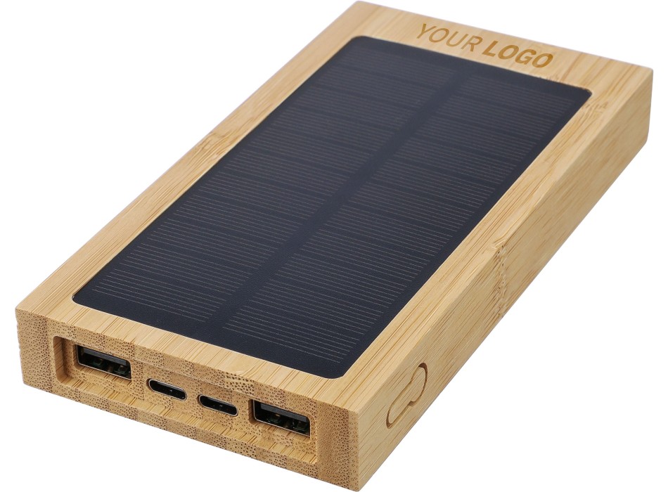 Power bank solare in bambù Elz FullGadgets.com