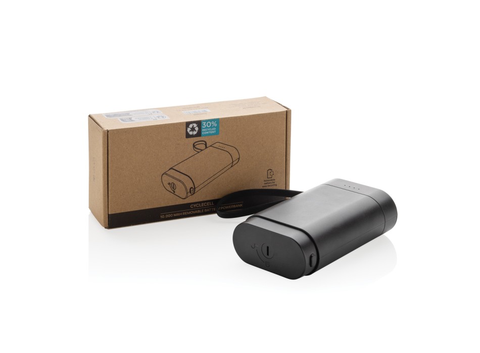 Powerbank 10000 mAH CycleCell con batteria rimovibile FullGadgets.com