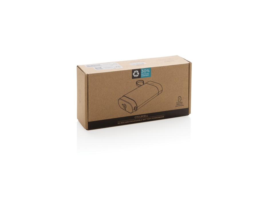 Powerbank 10000 mAH CycleCell con batteria rimovibile FullGadgets.com