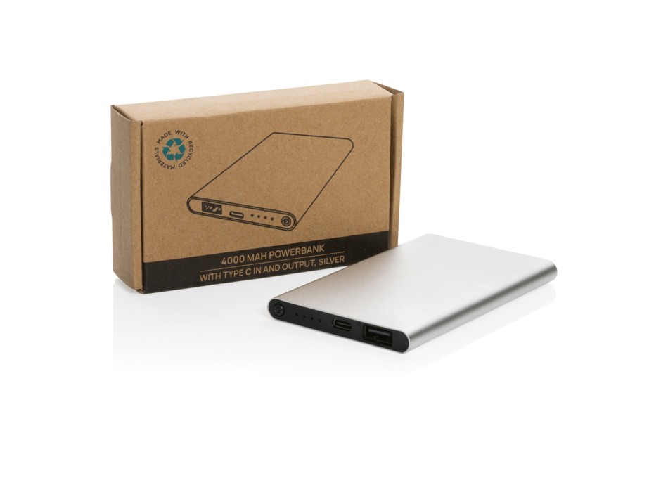 Powerbank da 4000 mAh in pla/alu riciclati RCS con Type-C FullGadgets.com