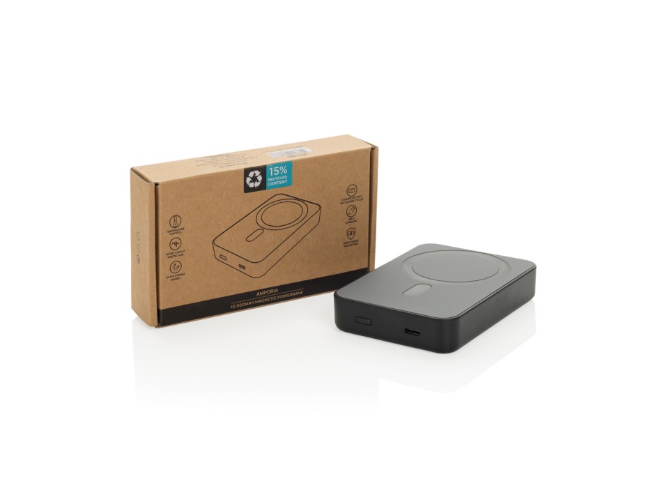 Powerbank magnetica 10.000mAh Amporia in rPlastica RCS FullGadgets.com