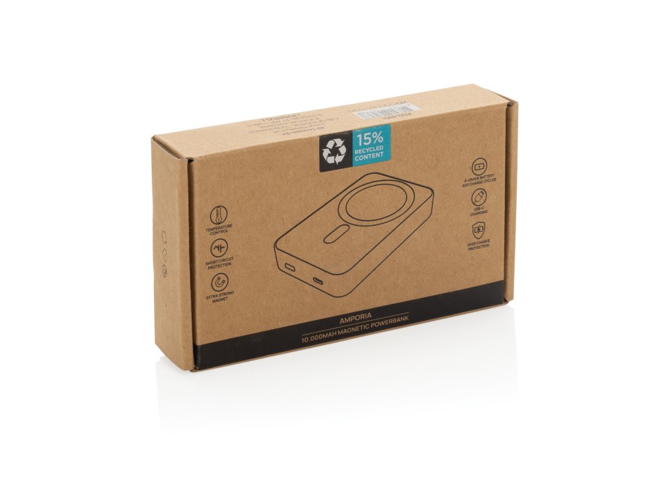 Powerbank magnetica 10.000mAh Amporia in rPlastica RCS FullGadgets.com