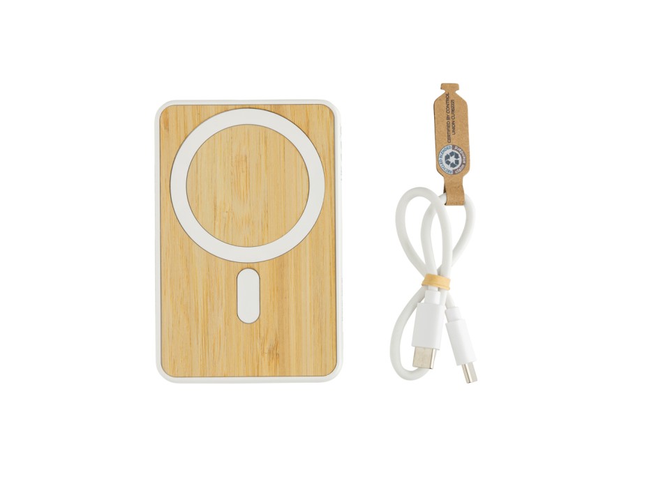 Powerbank magnetica da 5.000 mah 5W Zen in bambù e rPlastica FullGadgets.com
