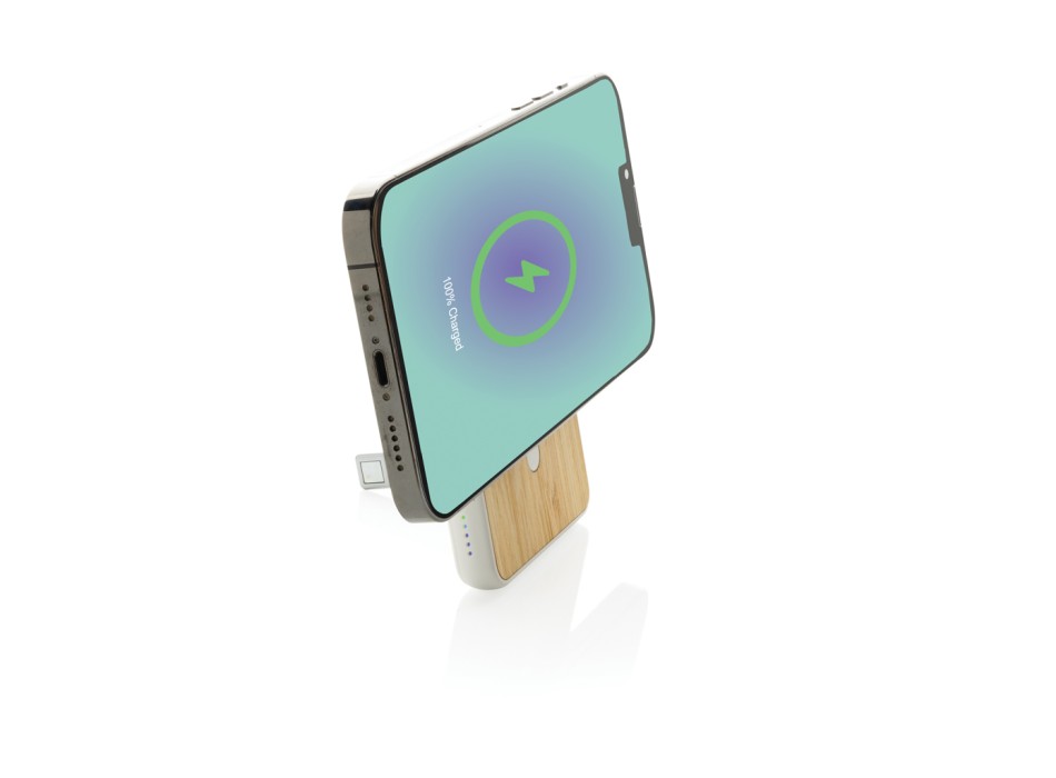 Powerbank magnetica da 5.000 mah 5W Zen in bambù e rPlastica FullGadgets.com