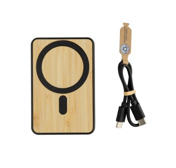 Powerbank magnetica da 5.000 mah 5W Zen in bambù e rPlastica FullGadgets.com