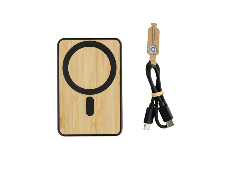 Powerbank magnetica da 5.000 mah 5W Zen in bambù e rPlastica FullGadgets.com