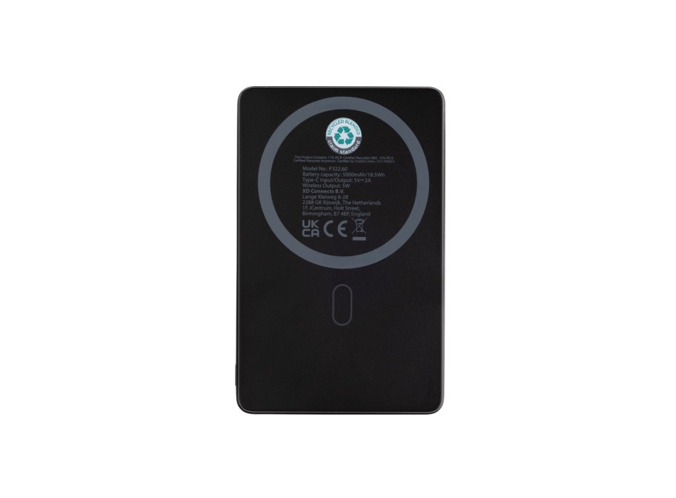 Powerbank magnetica Orion 5000 mah 5W rAlluminio RCS FullGadgets.com