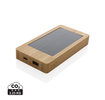 Powerbank solare 10.000 mAh in bambù FullGadgets.com