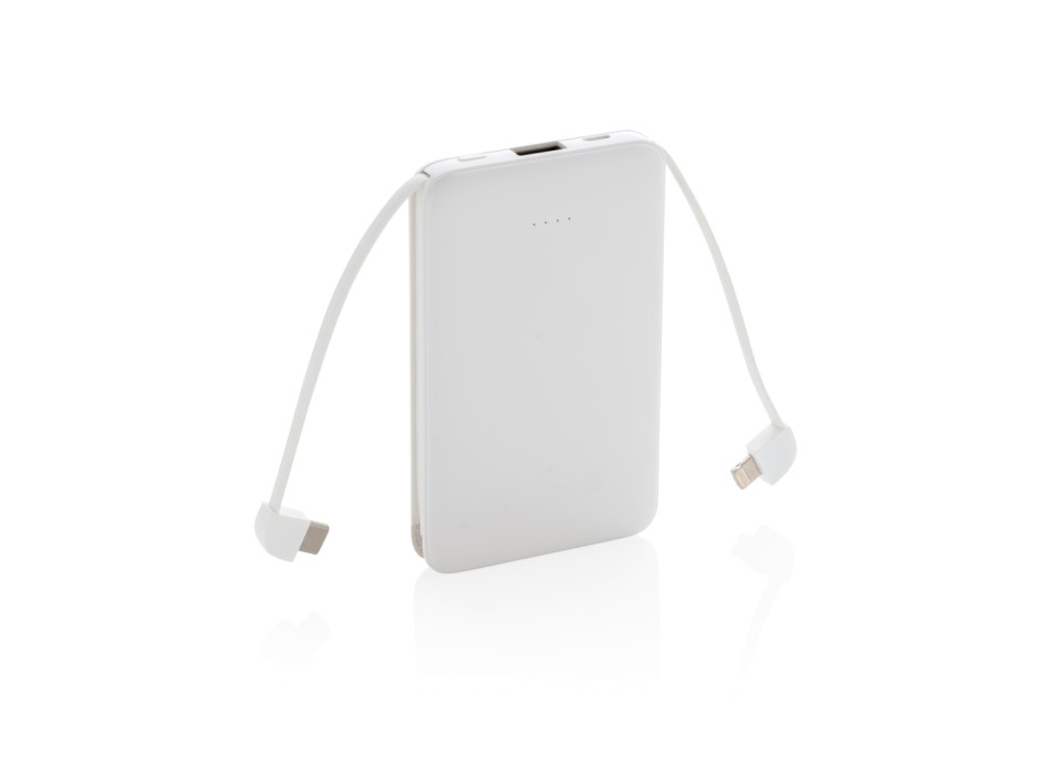 Powerbank tascabile 5.000 mAh con cavi integrati FullGadgets.com