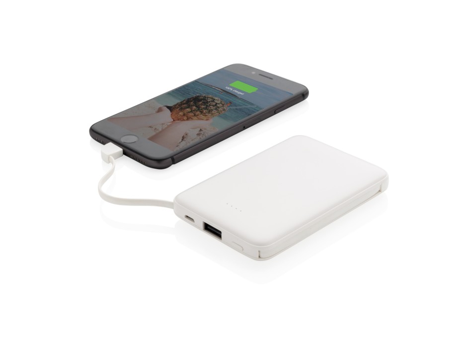 Powerbank tascabile 5.000 mAh con cavi integrati FullGadgets.com