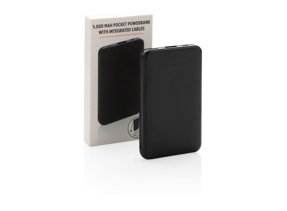 Powerbank tascabile 5.000 mAh con cavi integrati FullGadgets.com