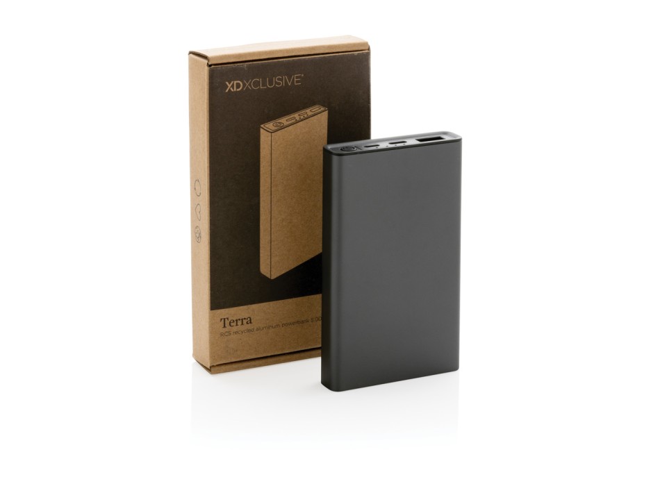 Powerbank Terra da 5000 mAh in alluminio riciclato FullGadgets.com