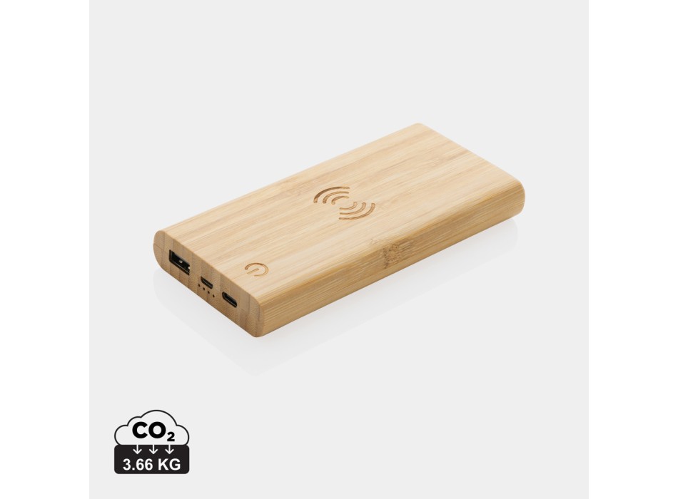 Powerbank wireless 8000 mAh 5W in bambù FullGadgets.com