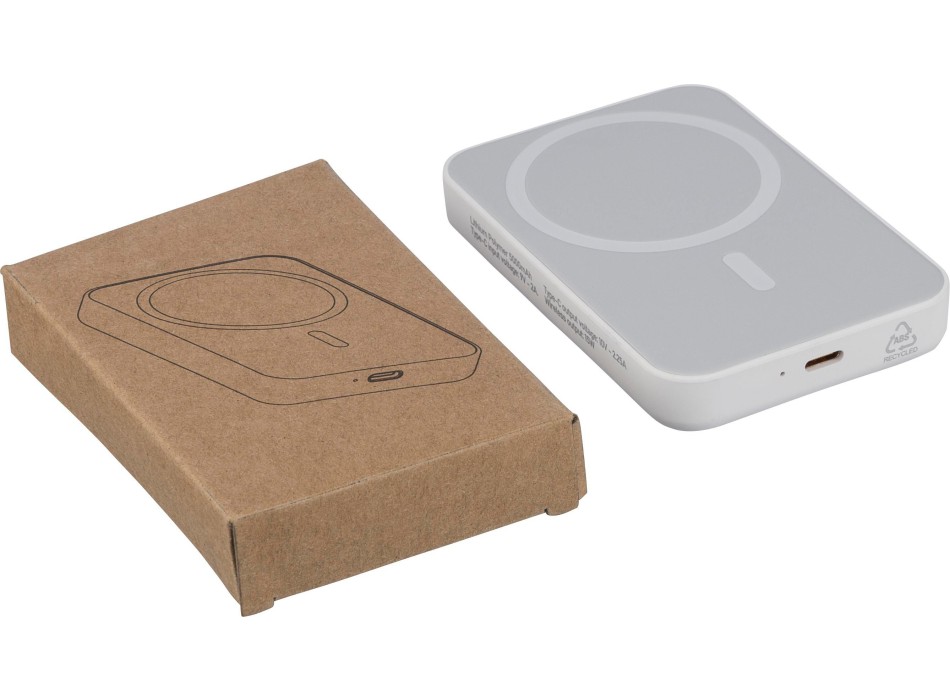 Powerbank wireless in ABS riciclato Miren FullGadgets.com