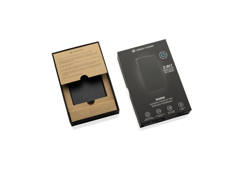 Powerbank wireless magnetica 5000mAh 15W Urban Vitamin Marin FullGadgets.com