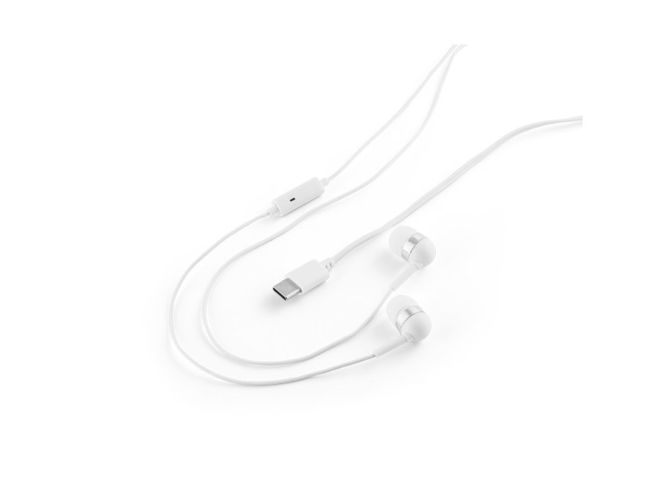 PRESLEY. Auricolari con cavo USB-C da 1.2 metri e microfono integrato in ABS FullGadgets.com