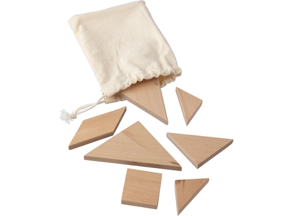 Puzzle tangram in legno naturale Ulrike FullGadgets.com