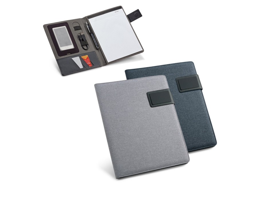 PYNCHON. Cartella A5 in PU e imitazione lino con blocco pagine a righe FullGadgets.com