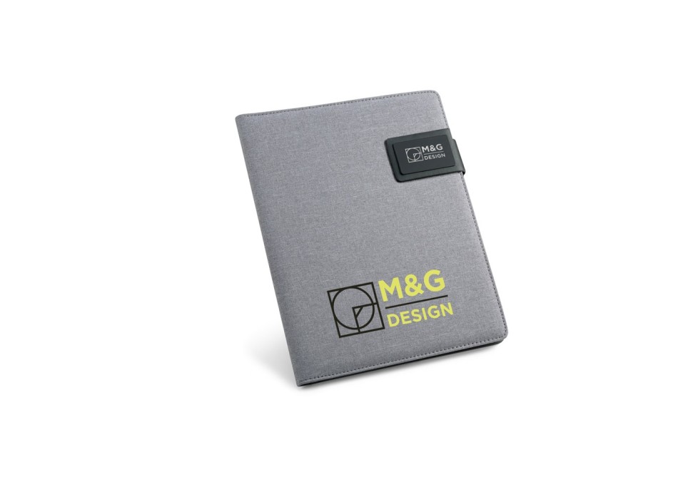PYNCHON. Cartella A5 in PU e imitazione lino con blocco pagine a righe FullGadgets.com