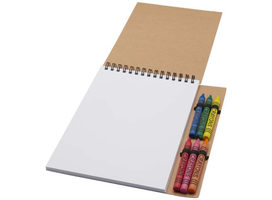 Quaderno a spirale formato A5 con copertina morbida e set di pastelli Doodle FullGadgets.com