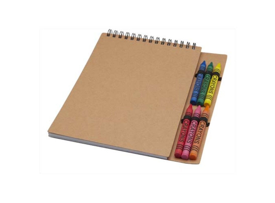 Quaderno a spirale formato A5 con copertina morbida e set di pastelli Doodle FullGadgets.com