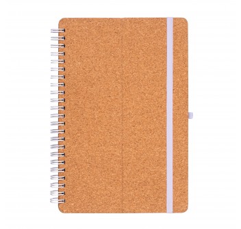 Quaderno ad anelli in sughero trasformabile in stand portacellulare. FullGadgets.com