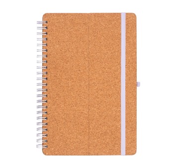 Quaderno ad anelli in sughero trasformabile in stand portacellulare. FullGadgets.com