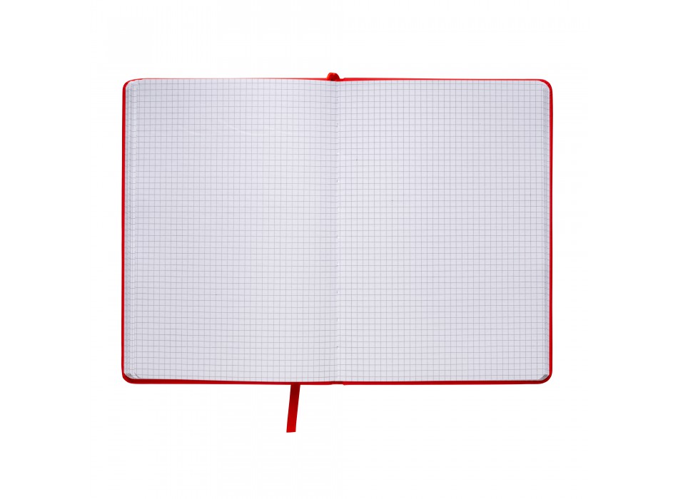 Quaderno in pu con elastico colorato, fogli a quadretti (80 pag.), segnalibro in raso FullGadgets.com