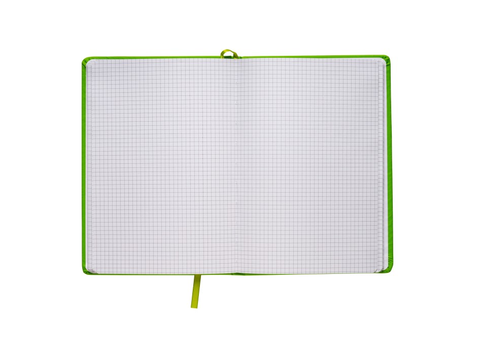 Quaderno in PU con elastico colorato, fogli a quadretti (80 pag.), segnalibro in raso FullGadgets.com