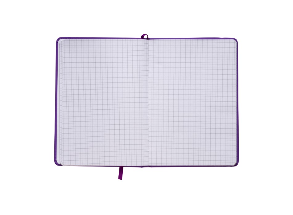 Quaderno in PU con elastico colorato, fogli a quadretti (80 pag.), segnalibro in raso FullGadgets.com