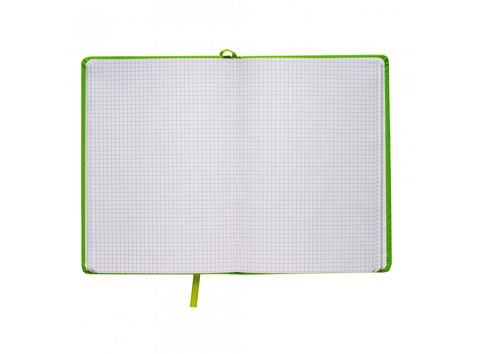 Quaderno in pu con elastico colorato, fogli a quadretti (80 pag.), segnalibro in raso FullGadgets.com