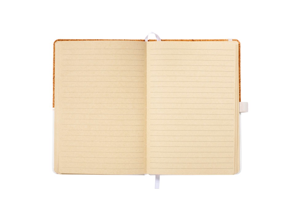 Quaderno in sughero e PU, fogli a righe 80 pag. da 70 gr. in color avorio. FullGadgets.com