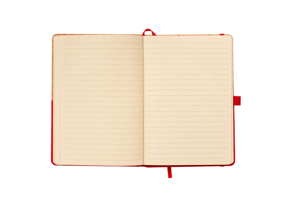 Quaderno in sughero e PU, fogli a righe 80 pag. da 70 gr. in color avorio. FullGadgets.com