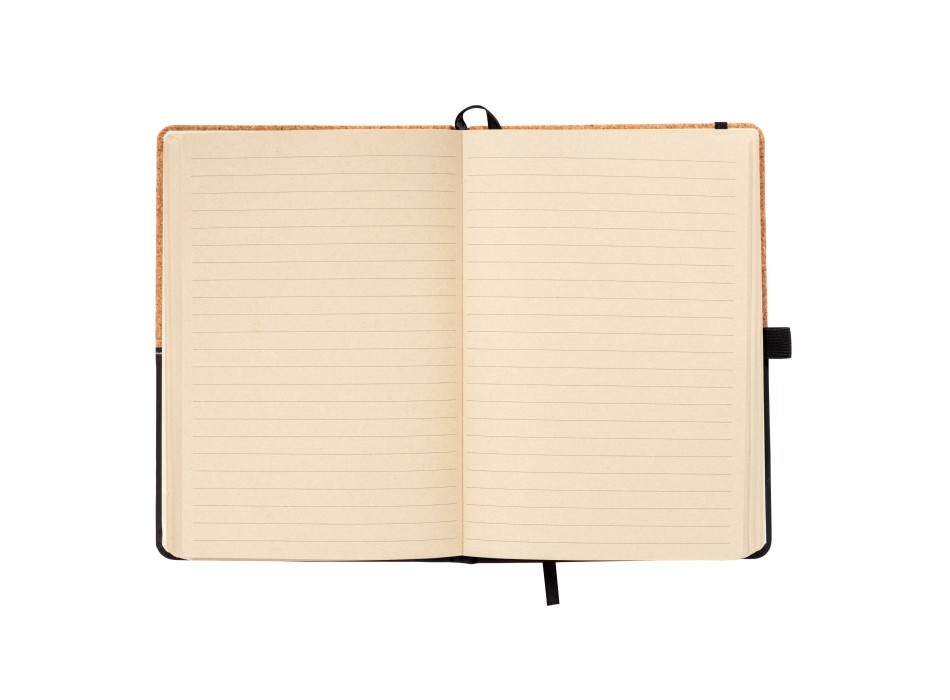 Quaderno in sughero e PU, fogli a righe 80 pag. da 70 gr. in color avorio. FullGadgets.com