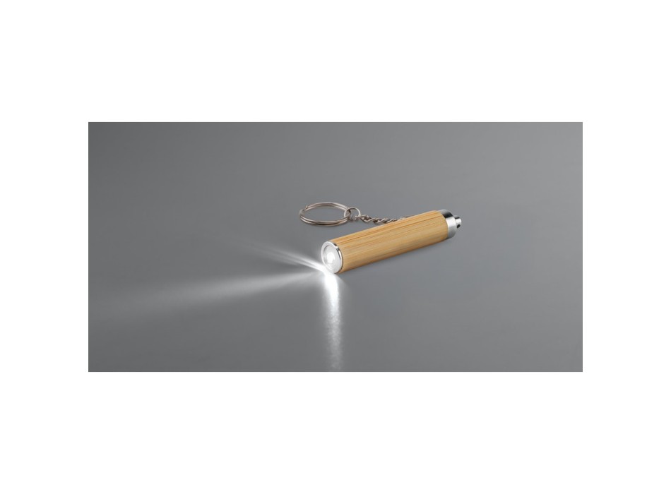 RACHEL. Portachiavi in bambù e ABS con torcia LED FullGadgets.com