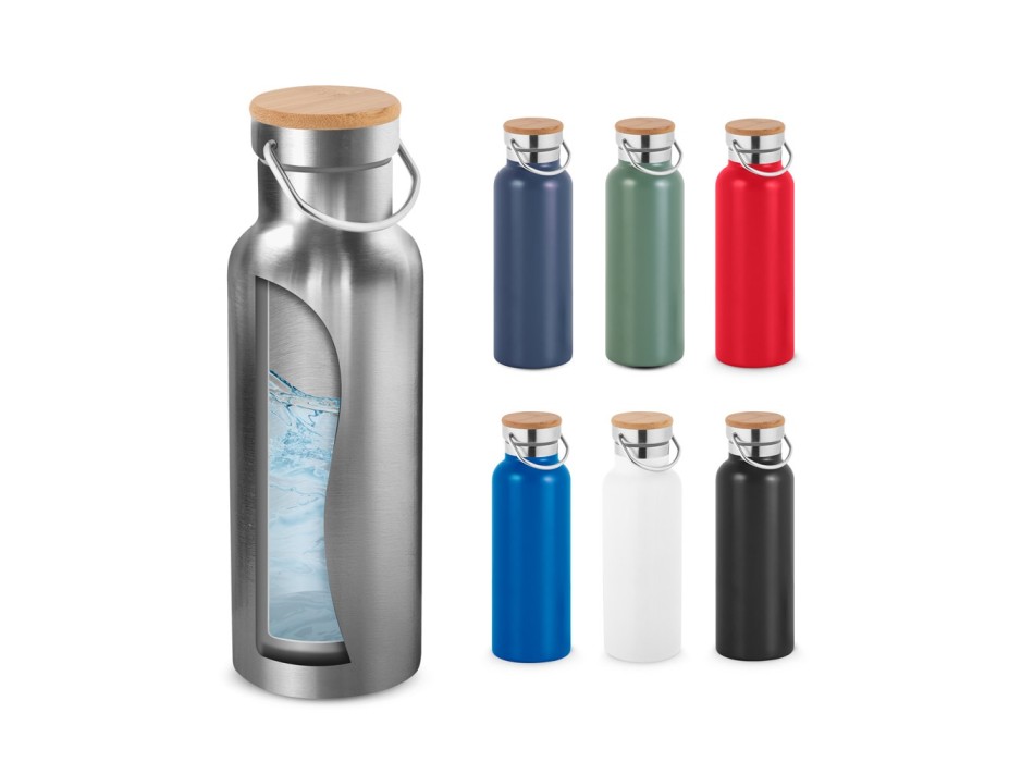 RAGNAR. Borraccia in acciaio inox (riciclata al 36%) a doppia parete termica, isolata sottovuoto 570 mL FullGadgets.com